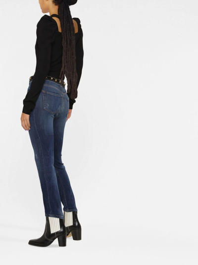 Shop Pinko Sabrina Distressed Skinny Jeans In Blue