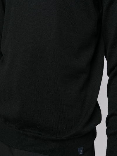Fay Wool Turtleneck Sweater In Black