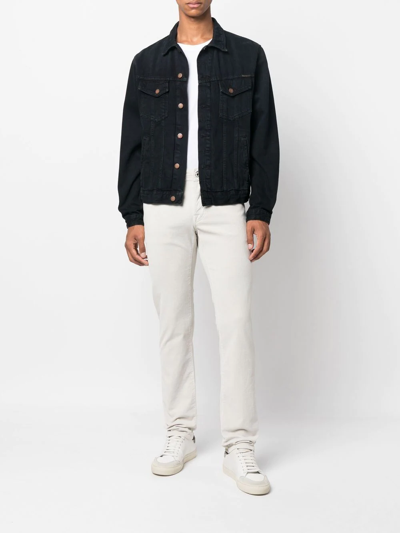 Jacob Cohen Slim-cut Cotton-blend Trousers In Neutrals