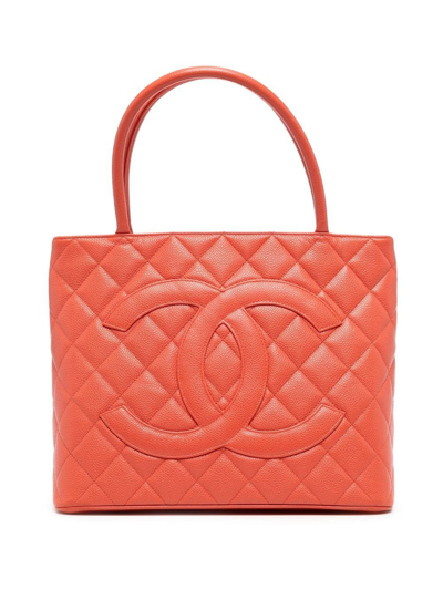 Pre-owned Chanel 2003 Medallion Handbag In Pink