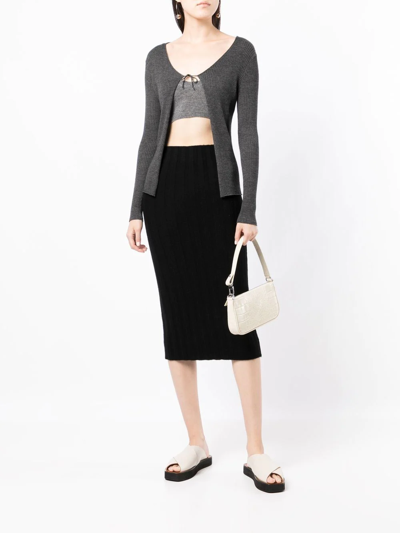 Cashmere In Love Evie Cropped Top In Black