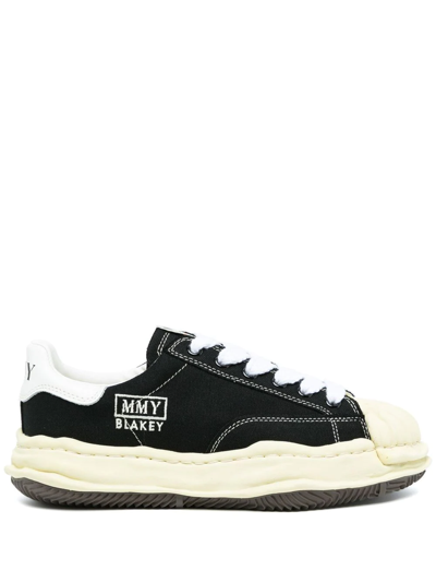 Shop Miharayasuhiro Gum-rubber Sole Sneakers In Black