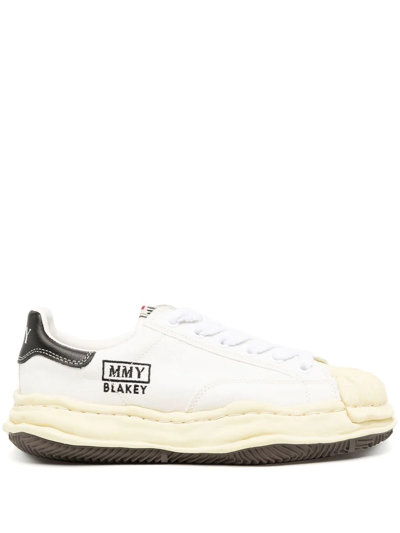 Shop Miharayasuhiro Chunky Rubber Sole Sneakers In White