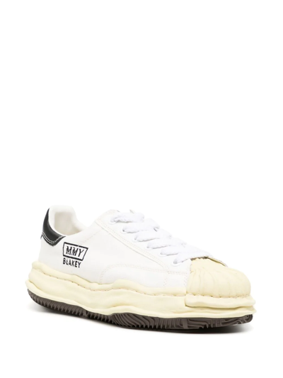 Shop Miharayasuhiro Chunky Rubber Sole Sneakers In White