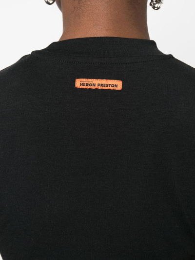 Heron Preston Logo-print Slim-fit Stretch-cotton T-shirt In Black