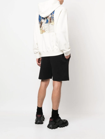 Shop Heron Preston Medieval Heron Graphic-print Hoodie In White