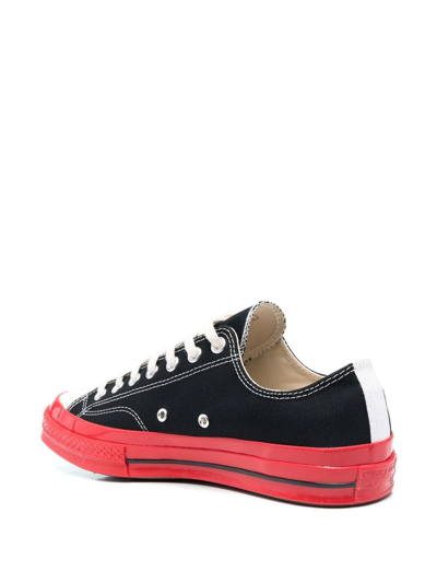 Shop Comme Des Garçons Play X Converse Low-top Sneakers In Black
