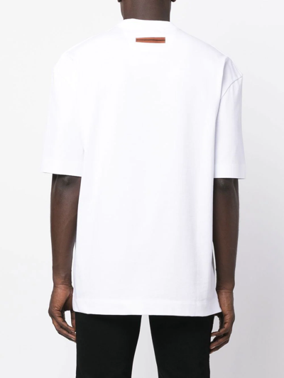 Shop Zegna Logo-print T-shirt In White