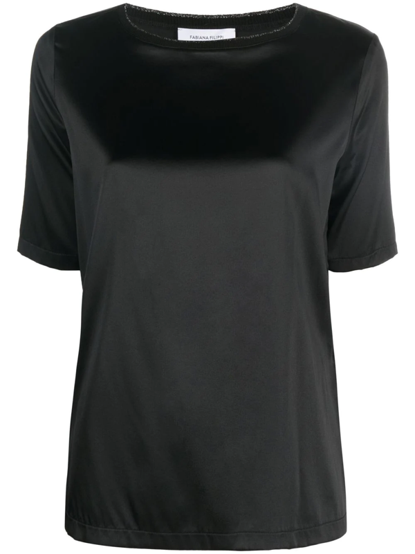 Fabiana Filippi satin pencil skirt - Black