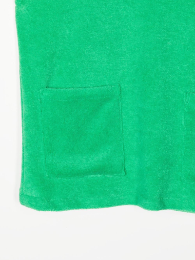 Shop Little Bambah Terry Cropped Tank Top In Green