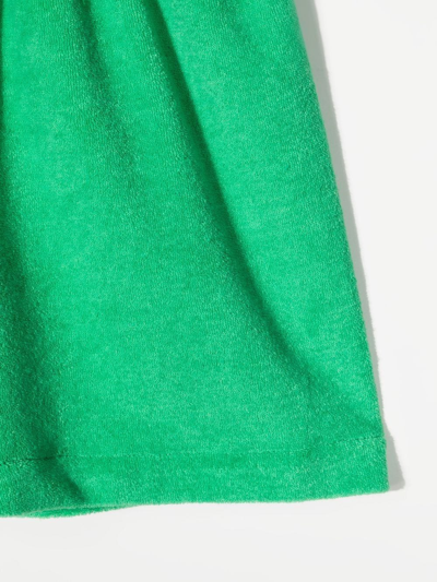 Shop Little Bambah High-waisted Terry Shorts In Green
