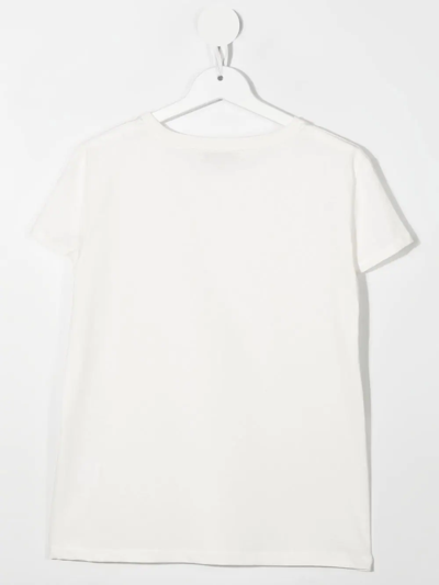 Shop Pucci Junior Logo-print Cotton T-shirt In Neutrals