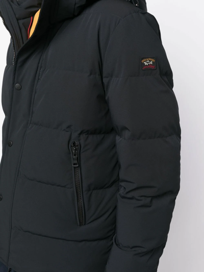 Shop Paul & Shark Hooded Padded Jacket In Blue