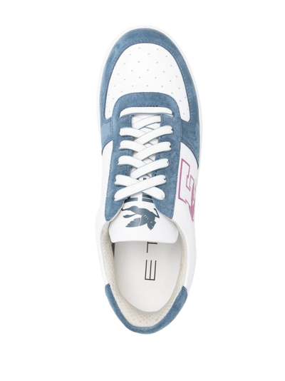 Shop Etro Pegaso Two-tone Sneakers In White