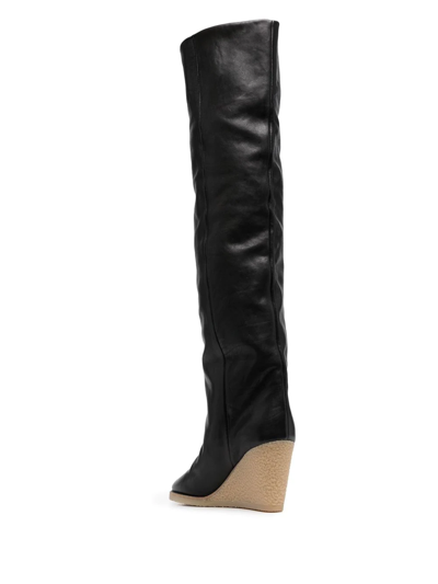 Shop Isabel Marant Tilin 90mm Wedge Boots In Black