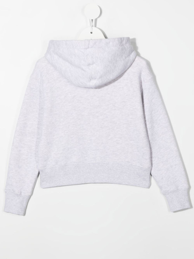 Shop Palm Angels Bear Cotton Hoodie In Grey