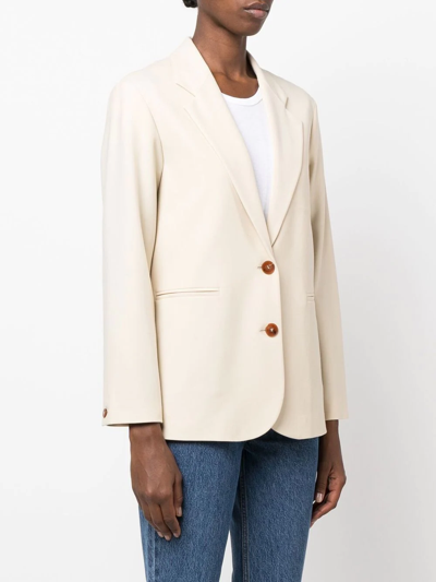 Shop Alysi Single-breasted Wool-blend Jacket In Neutrals