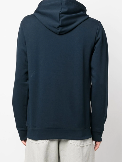 Shop Apc Marvin Logo-print Pullover Hoodie In Blue