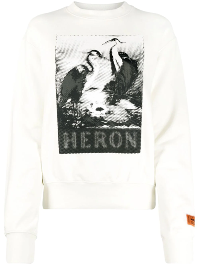 Shop Heron Preston Graphic Logo Sweatshirt In White