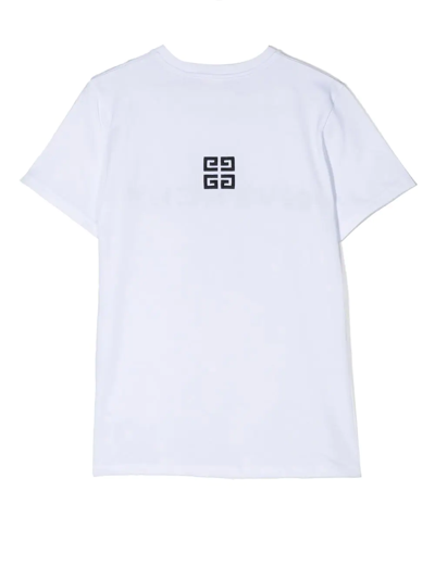 Shop Givenchy Logo-print Cotton T-shirt In White