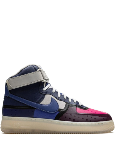 Shop Nike Air Force 1 High '07 Premium "thunder Blue Pink Prime" Sneakers