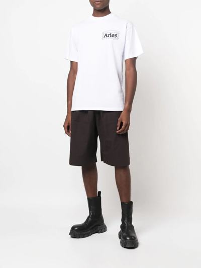 Aries Art Trip Reverse Ss T-shirt In White