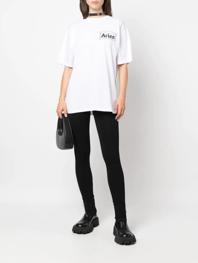 Aries Art Trip Reverse Ss T-shirt In White