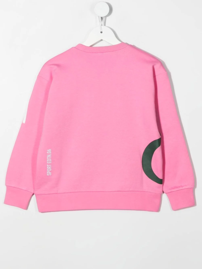 Shop Dsquared2 Text-print Crew-neck Sweatshirt In Pink