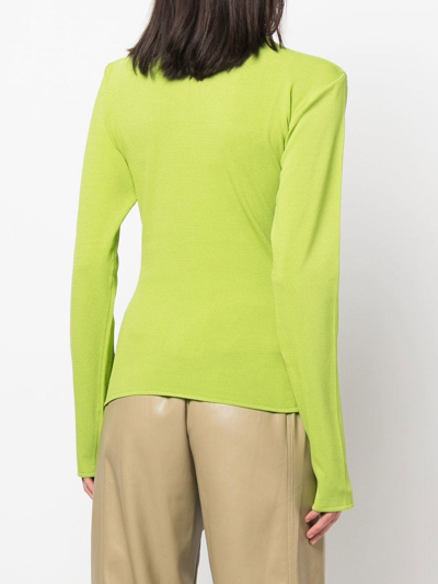 Shop Low Classic Cut-out Knitted Jumper In Green