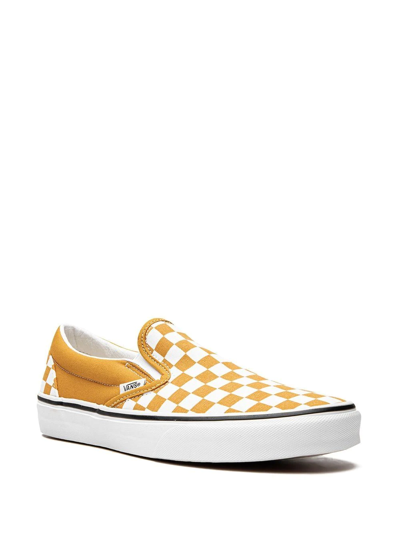 Shop Vans Slip-on Sneakers In Gold