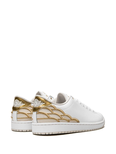 Shop Jordan Air  1 Centre Court "white/metallic Gold/light Ore" Sneakers