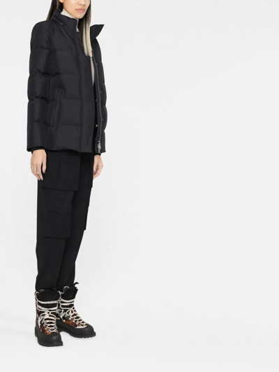 Moose Knuckles Feather-down Shearling-lined Jacket In Black