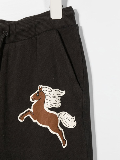 Mini Rodini Graphic Print Tracksuit Bottoms In Black