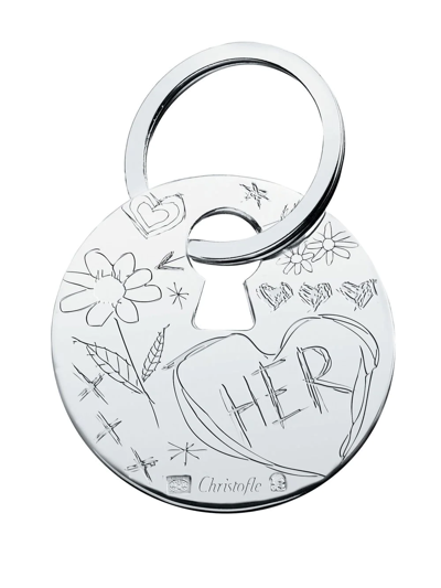 Christofle Her Silver-plated Keyring In Silver