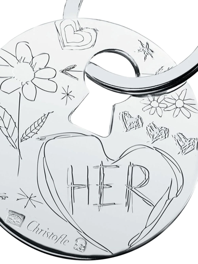 Christofle Her Silver-plated Keyring In Silver