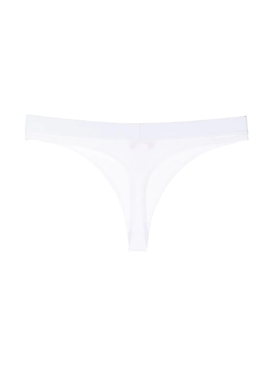 Shop Off-white Logo-band Thongs (pack Of Two) In White