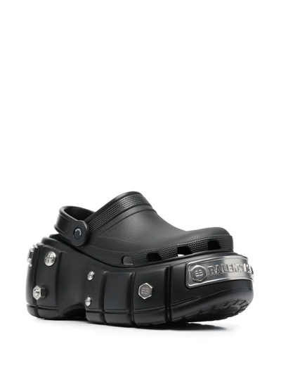 Balenciaga X Crocs&trade; Men's Hardcrocs&trade; Platform Clogs In Black