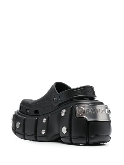 Shop Balenciaga X Crocs Hardcrocs Sandals In Black