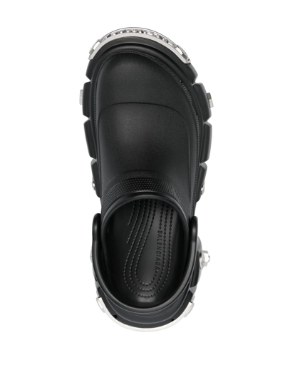 Shop Balenciaga X Crocs Hardcrocs Sandals In Black