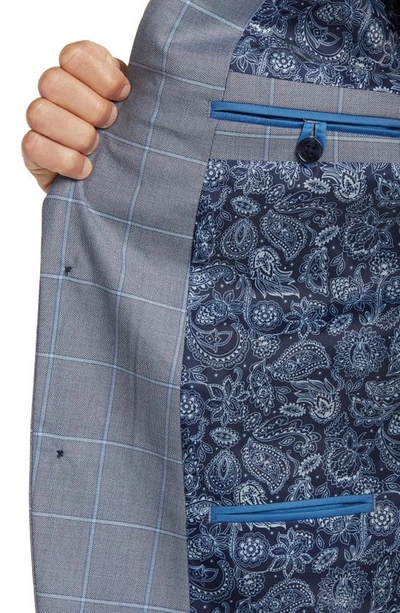 Shop Savile Row Co Hoxton Blue Windowpane Two-button Notch Lapel Suit