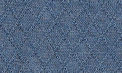 Shop Maniere Argyle Fine Knit Cotton Long Sleeve Top & Pants Set In Blue