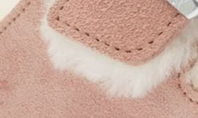 Shop Birkenstock Arizona Genuine Shearling Lined Slide Sandal In Pink Clay/ Natural