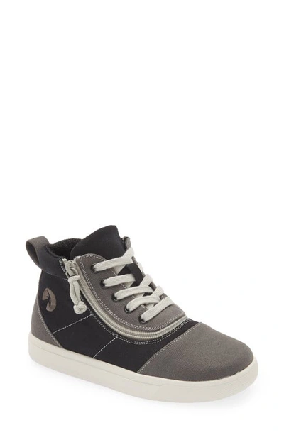 Shop Billy Footwear Billy Short Wrap High Top Sneaker In Grey Color Block