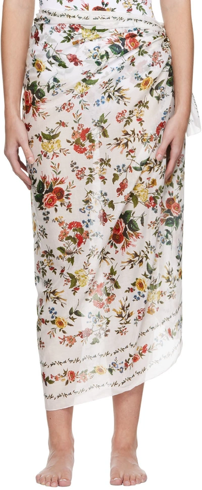 Shop Erdem White Pareo Cover Up