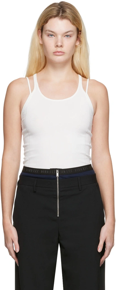 Shop Dion Lee White Density Tank Top In Ivory