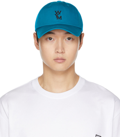 Shop Wooyoungmi Blue Logo Ball Cap In Blue 992l