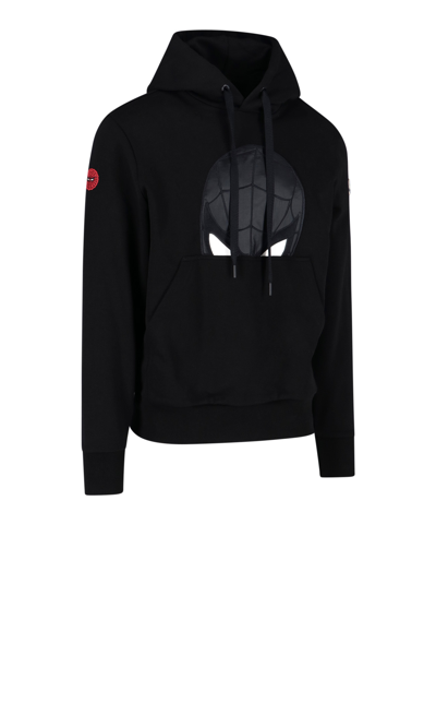 Moncler Black Spiderman Hoodie In Nero | ModeSens