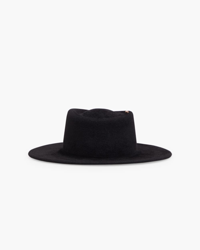 Shop Ruslan Baginskiy Black Felt Gambler Hat