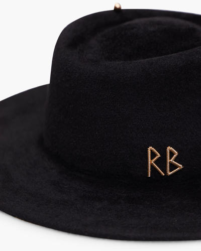 Shop Ruslan Baginskiy Black Felt Gambler Hat