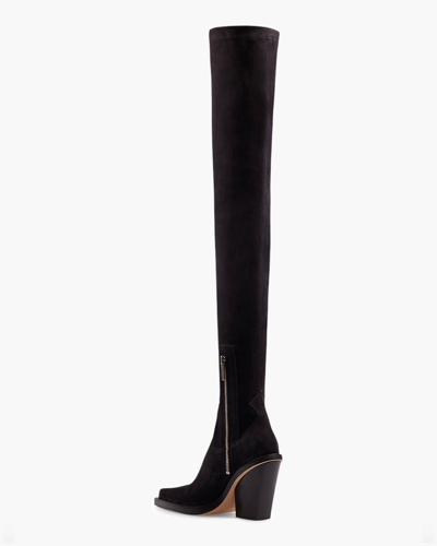 Shop Paris Texas Vegas Over The Knee Boots In Off Black